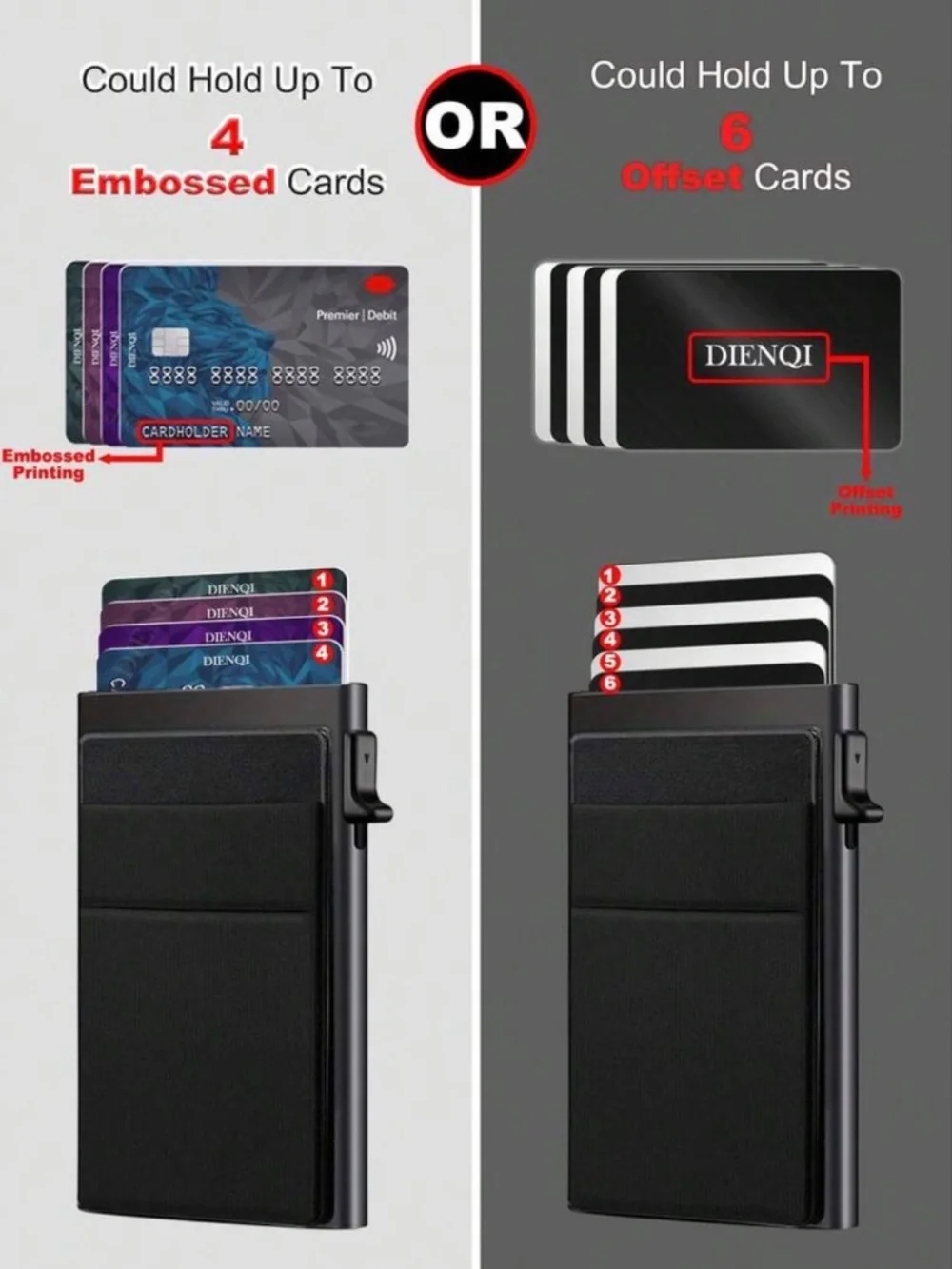 Slim RFID Blocking Card Wallet - Black